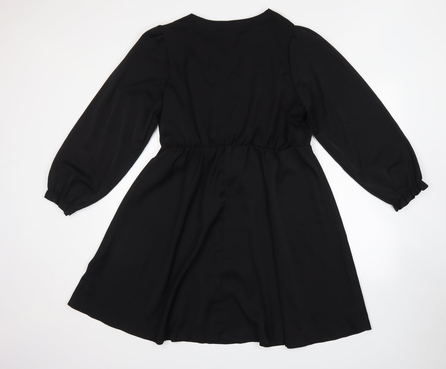 Shein  Womens Black  Polyester Fit & Flare  Size 2XL  V-Neck