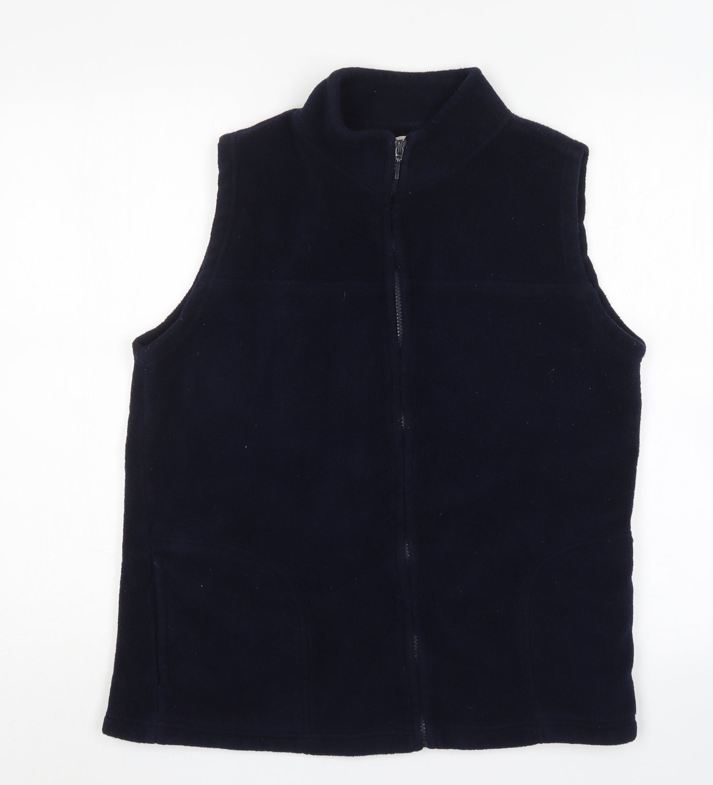 EWM Womens Blue Round Neck  Polyester Vest Jumper Size L