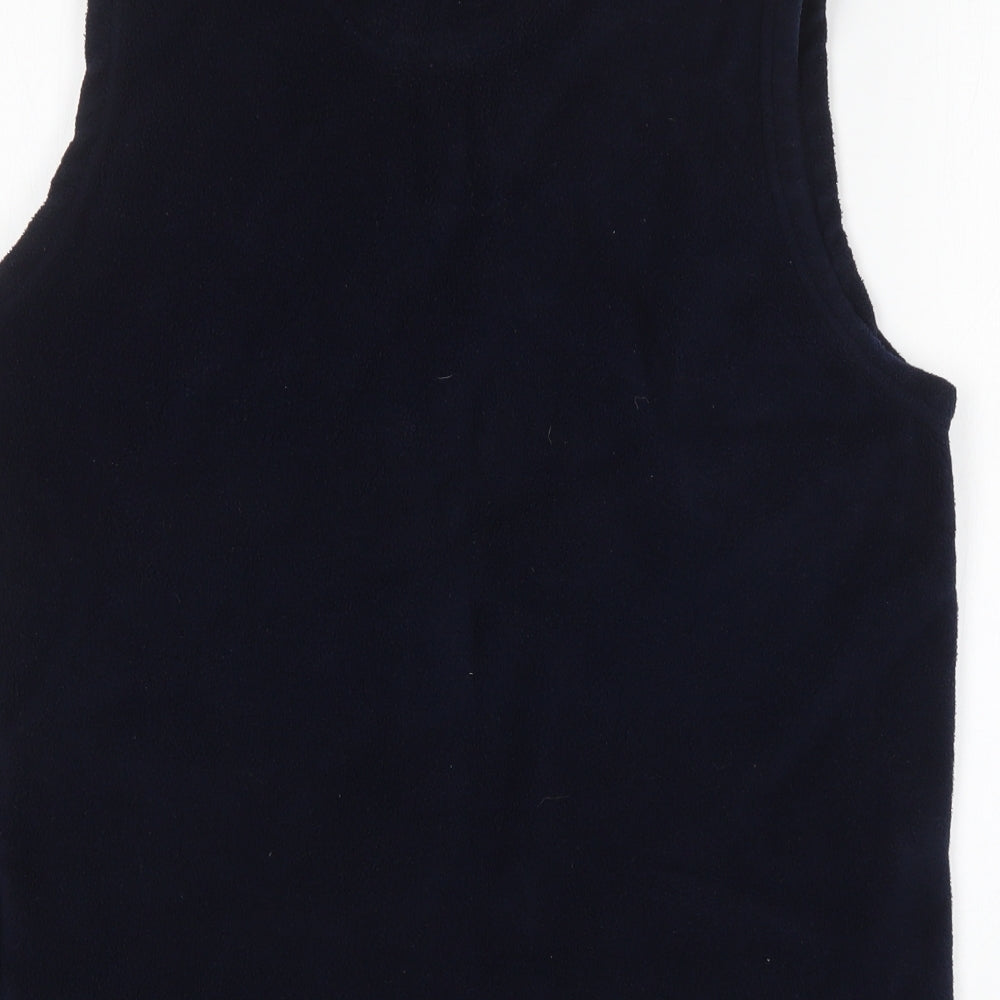 EWM Womens Blue Round Neck  Polyester Vest Jumper Size L