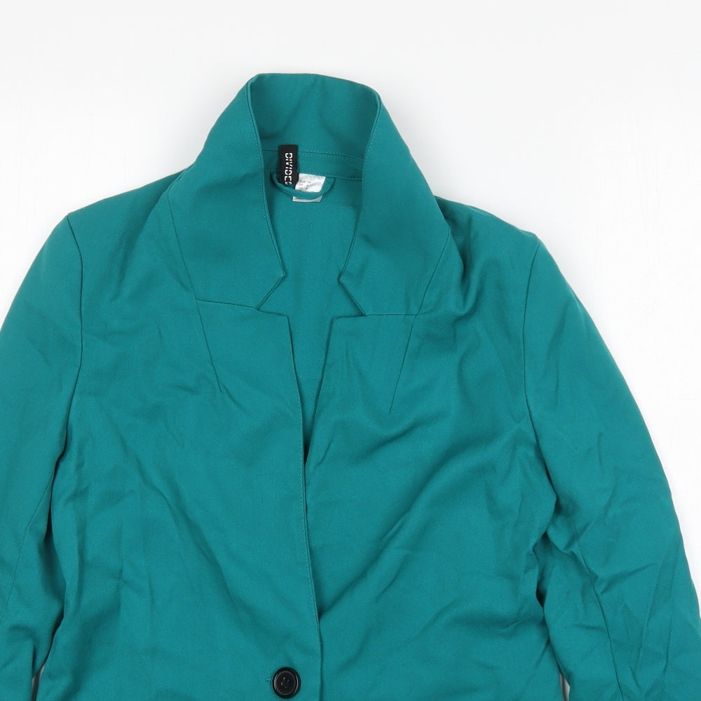 H&M Womens Green   Jacket Blazer Size 6