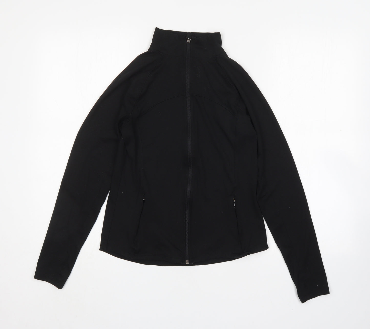 Primark Womens Black  Polyester Full Zip Sweatshirt Size XS