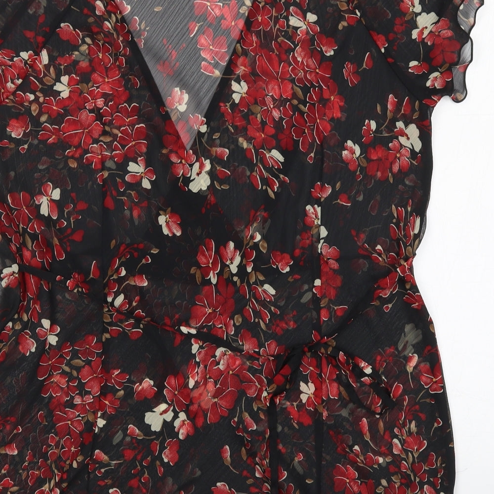 Papaya Womens Multicoloured Floral Polyester Basic Blouse Size 20 V-Neck