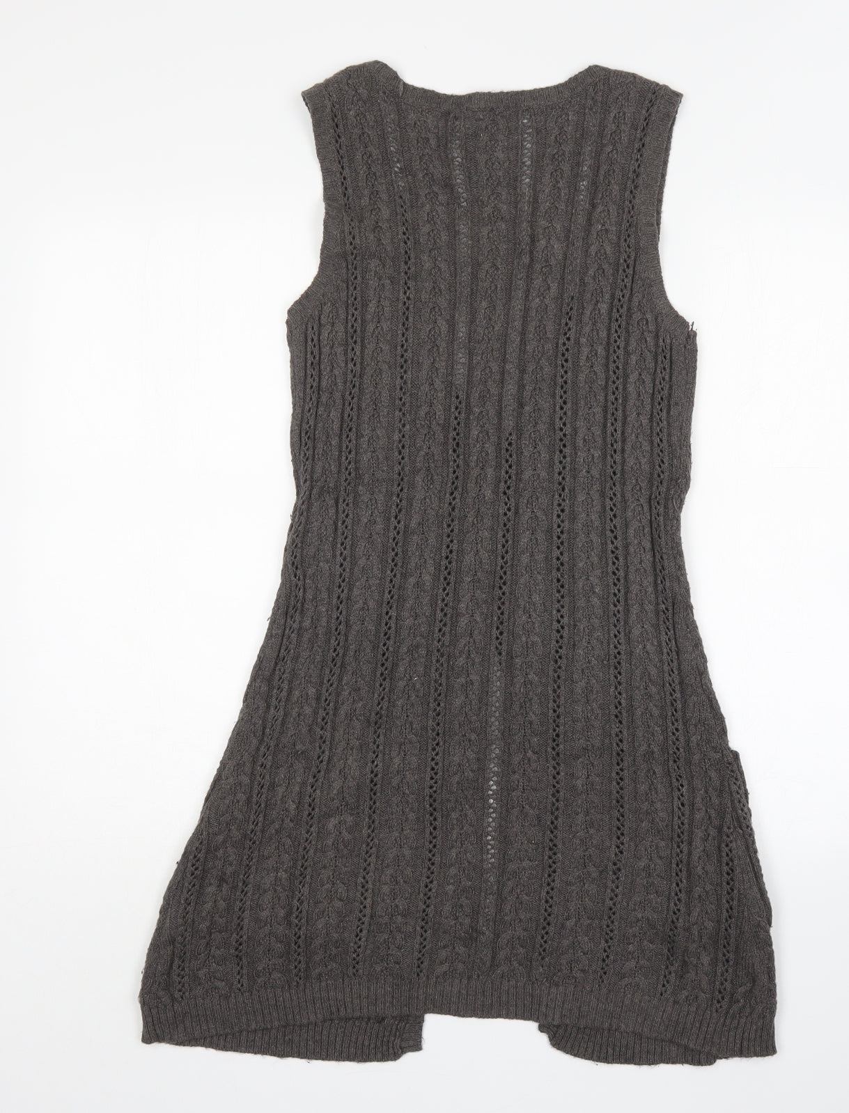 White Stuff Womens Grey V-Neck  Viscose Cardigan Jumper Size 12