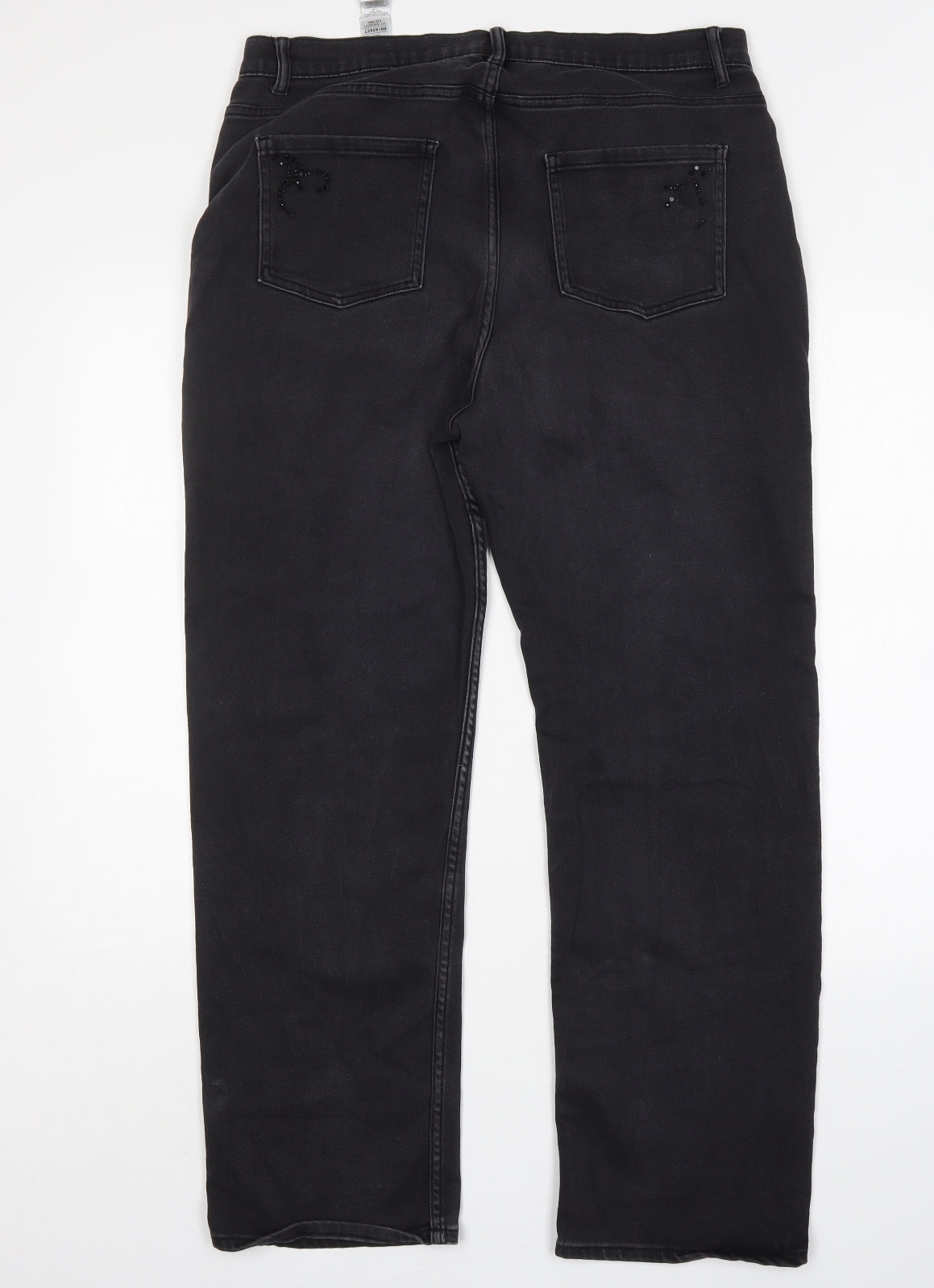 Per Una Womens Black  Cotton Skinny Jeans Size 16 L30 in Regular