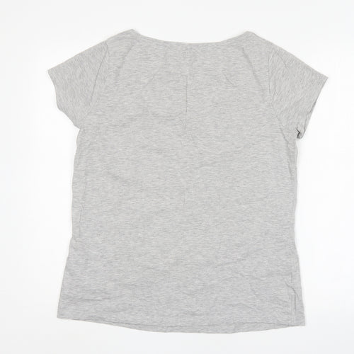 George Womens Grey  Cotton Basic T-Shirt Size 18 Round Neck