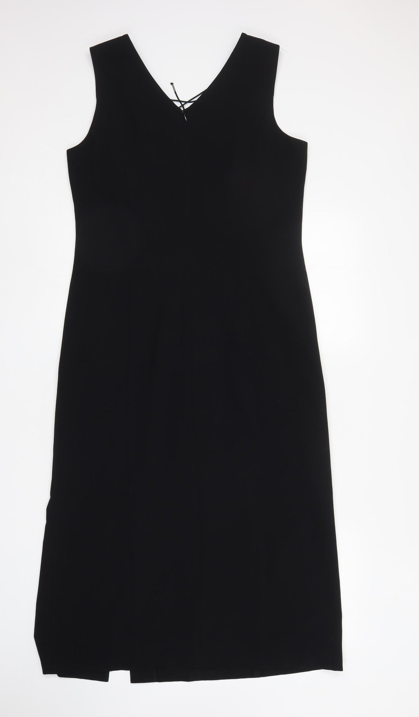 Cavita Womens Black  Polyester A-Line  Size 14  V-Neck