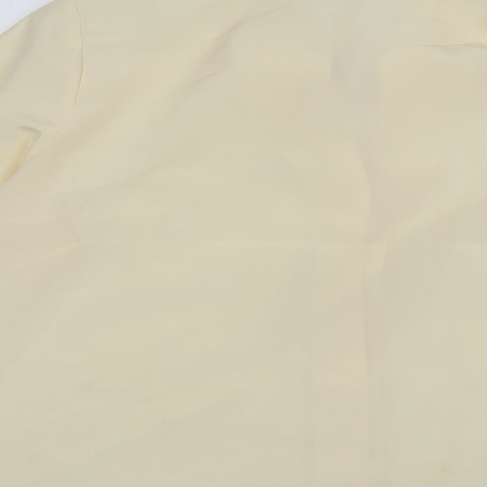 Preworn Womens Ivory  Polyester Basic Button-Up Size 20 Collared