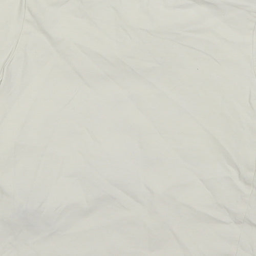 M&S Boys White  Cotton Basic T-Shirt Size 18-24 Months Round Neck