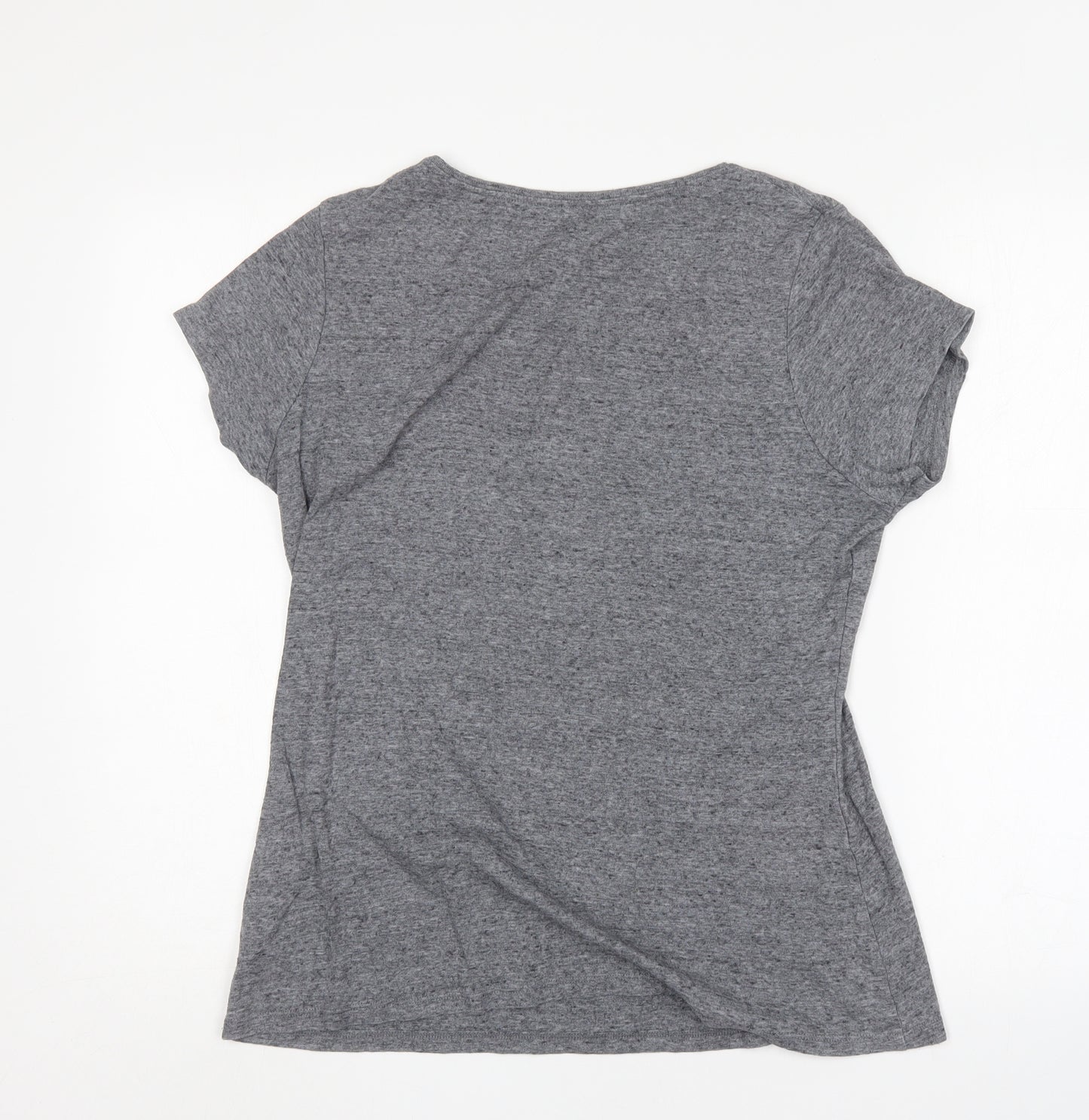Papaya Womens Grey  Cotton Basic T-Shirt Size 18 Round Neck