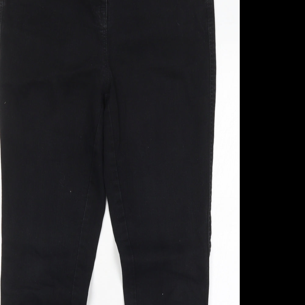 NEXT Womens Black  Cotton Skinny Jeans Size 14 L30 in Regular