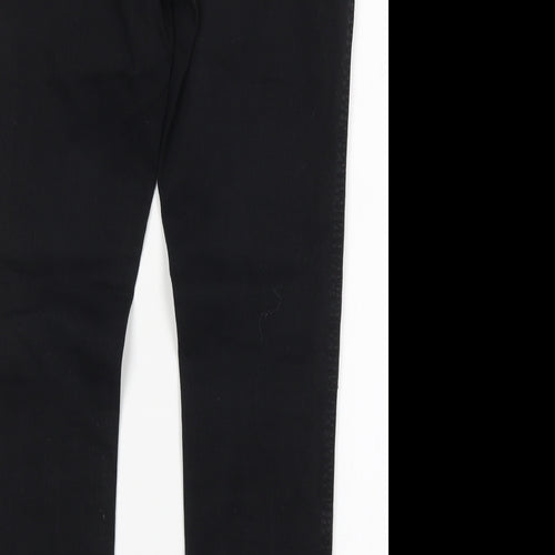 NEXT Womens Black  Cotton Skinny Jeans Size 14 L30 in Regular