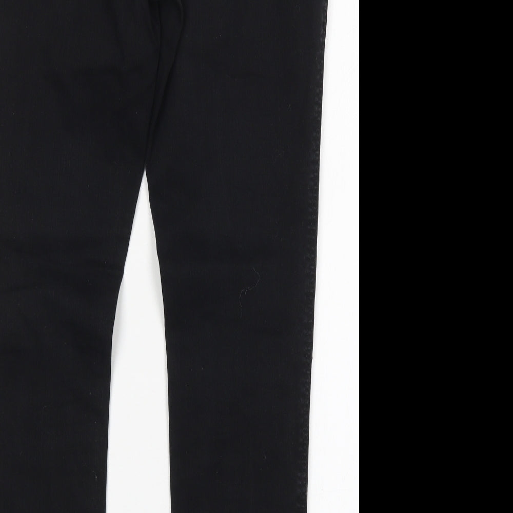 NEXT Womens Black  Cotton Skinny Jeans Size 14 L30 in Regular