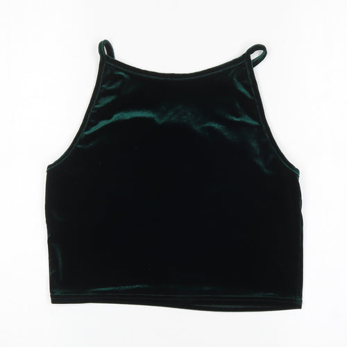 Pins & Needles Womens Green  Polyester Cropped Tank Size L Round Neck