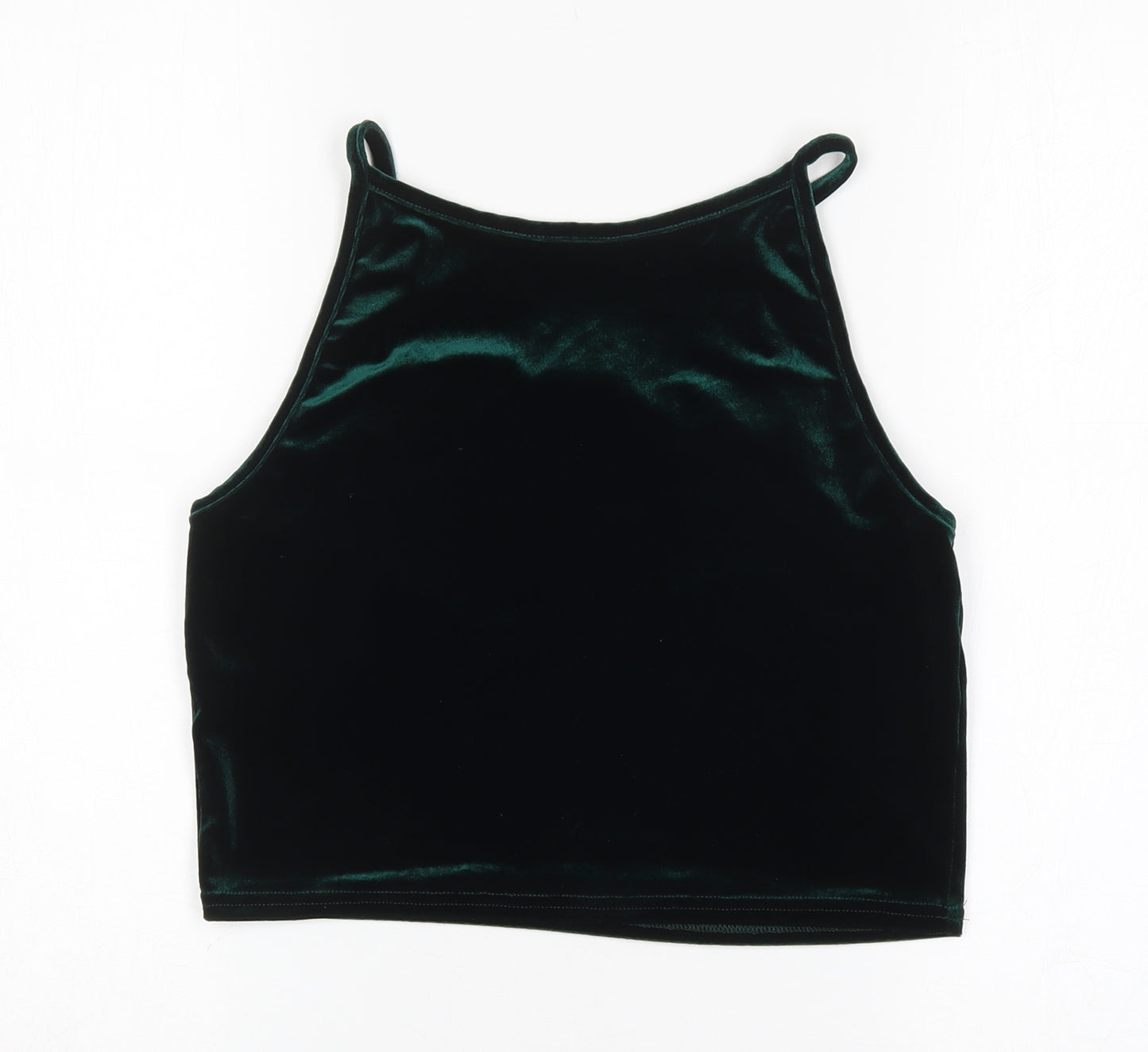 Pins & Needles Womens Green  Polyester Cropped Tank Size L Round Neck