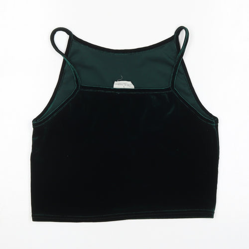 Pins & Needles Womens Green  Polyester Cropped Tank Size L Round Neck