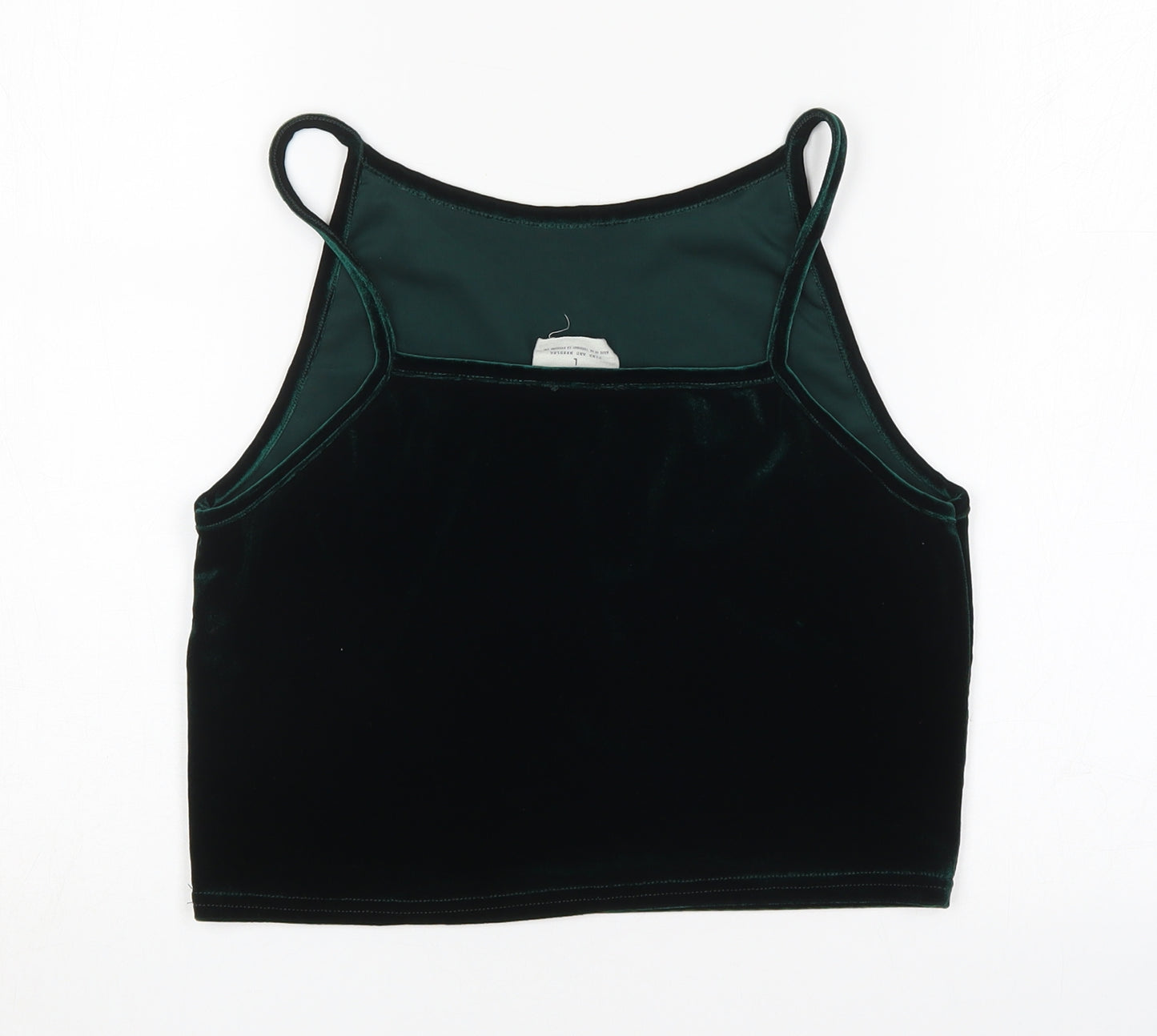 Pins & Needles Womens Green  Polyester Cropped Tank Size L Round Neck