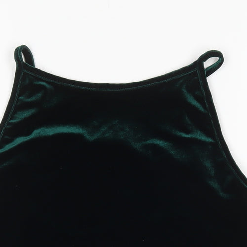 Pins & Needles Womens Green  Polyester Cropped Tank Size L Round Neck
