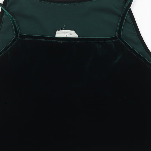 Pins & Needles Womens Green  Polyester Cropped Tank Size L Round Neck