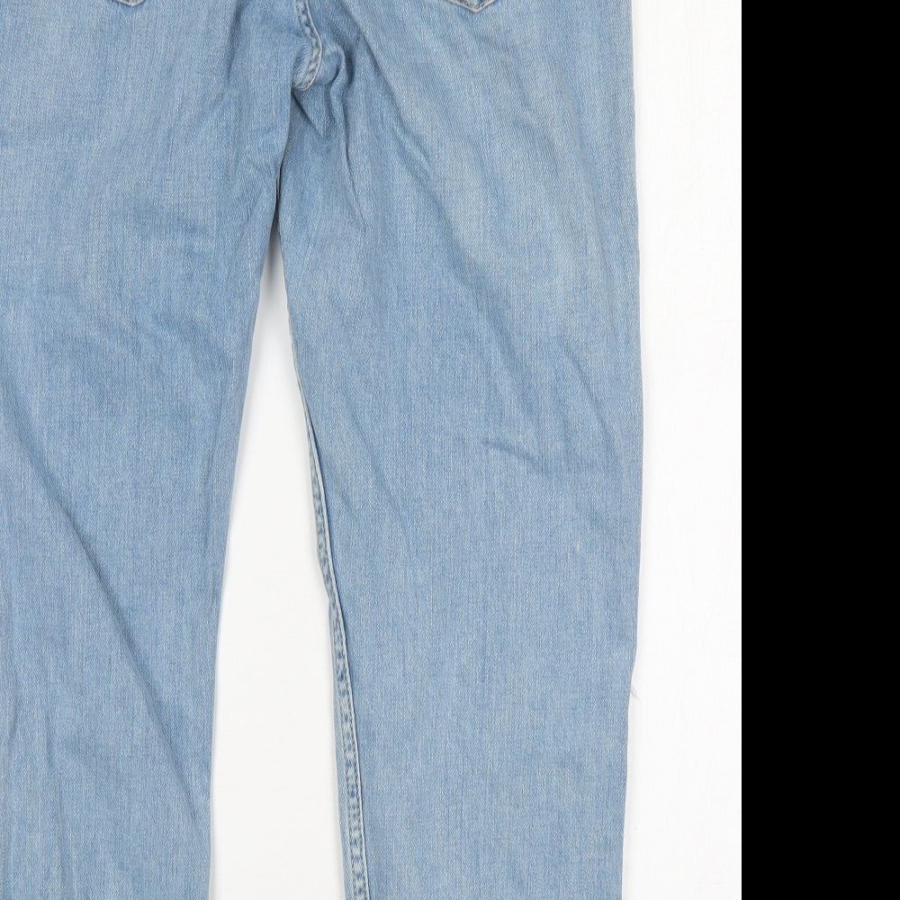 Topshop Womens Blue  Cotton Mom Jeans Size 32 in L27 in Regular
