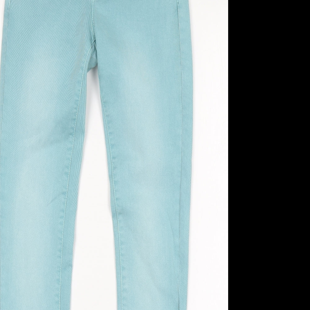 Fabric8 Womens Green  Cotton Skinny Jeans Size 8 L31 in Regular