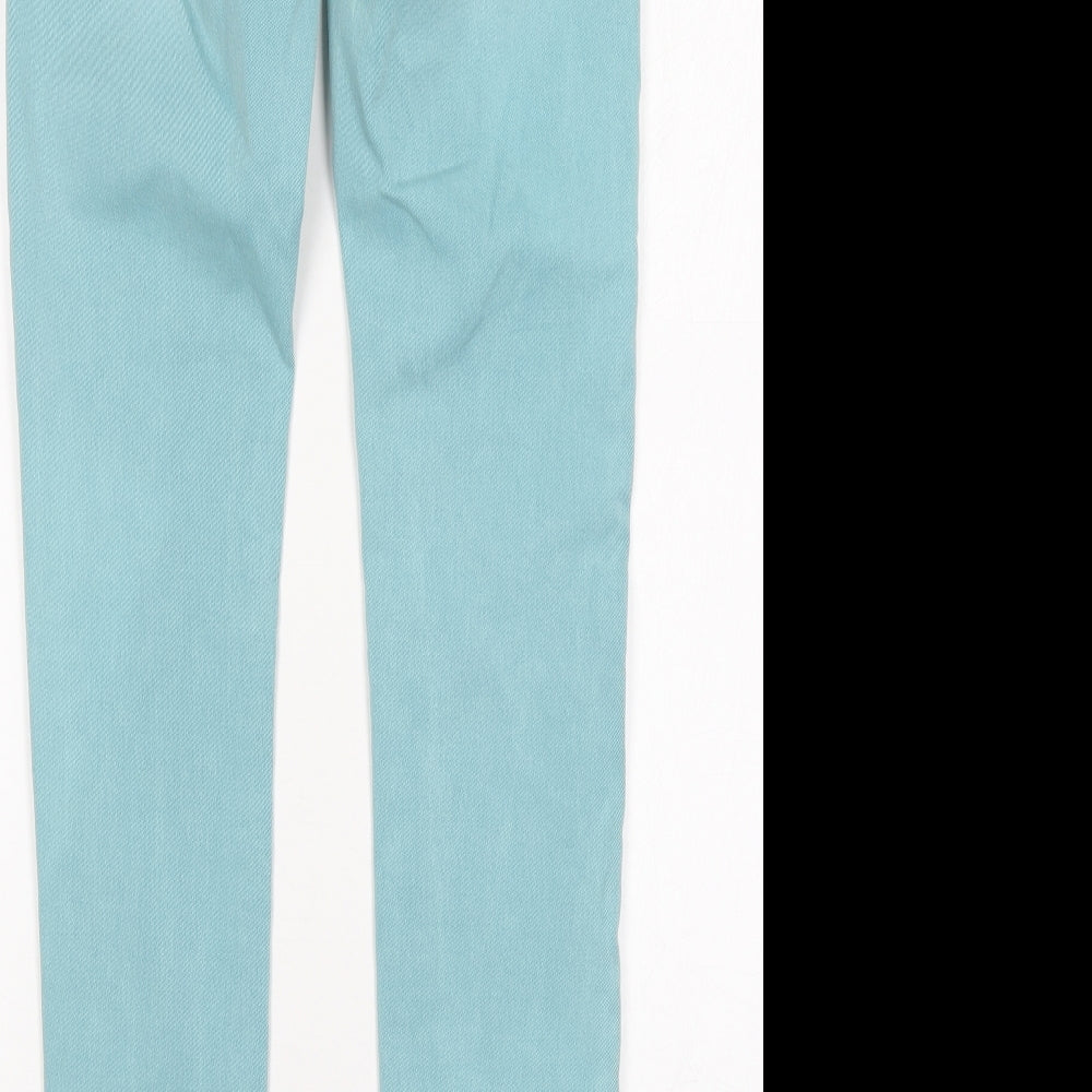 Fabric8 Womens Green  Cotton Skinny Jeans Size 8 L31 in Regular