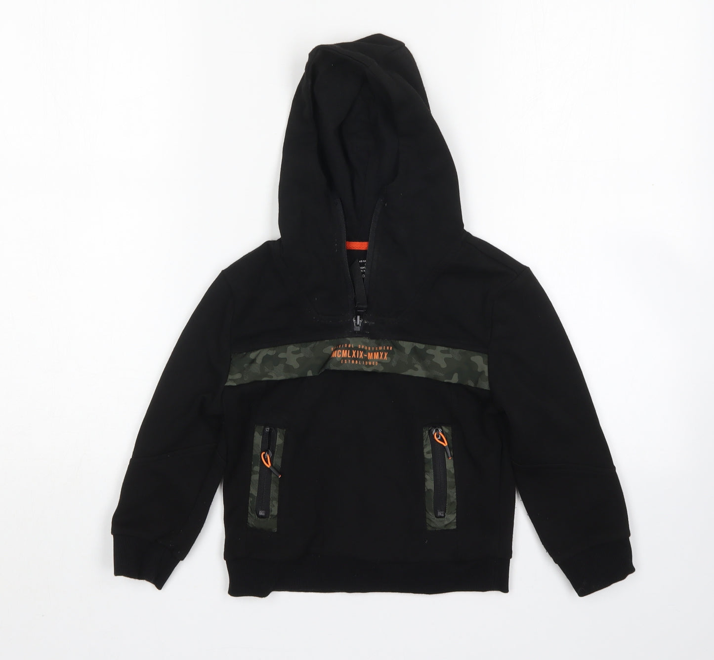 Primark Boys Multicoloured Camouflage Polyester Pullover Hoodie Size 4-5 Years