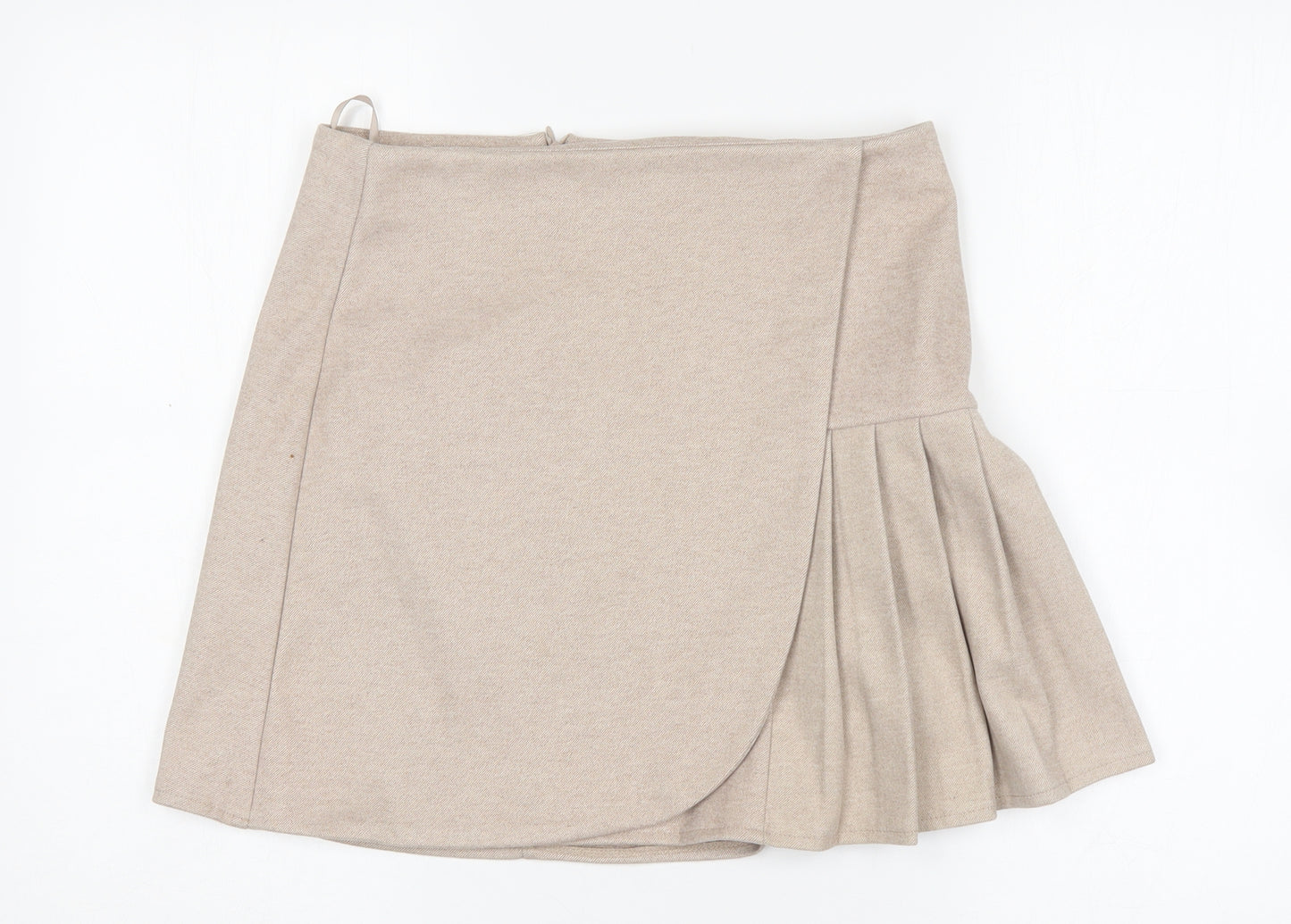 Primark Womens Beige  Polyester Mini Skirt Size 10
