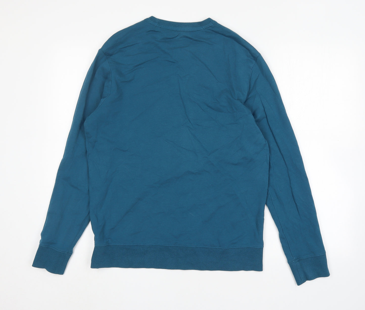 George Mens Green  Cotton Pullover Sweatshirt Size M