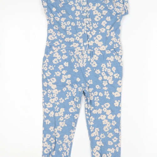 Gap Girls Multicoloured Floral Cotton Jumpsuit One-Piece Size 4 Years
