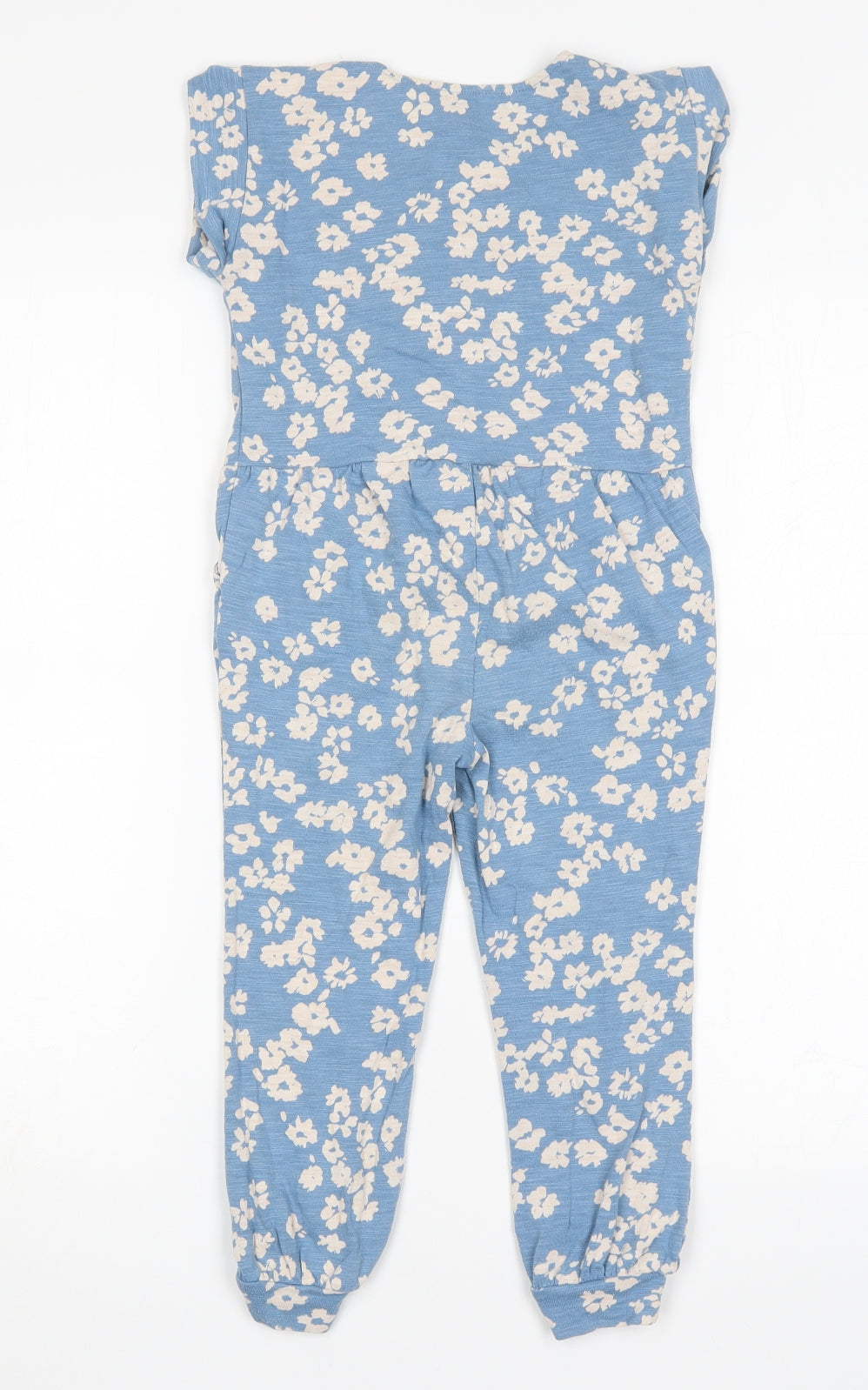 Gap Girls Multicoloured Floral Cotton Jumpsuit One-Piece Size 4 Years