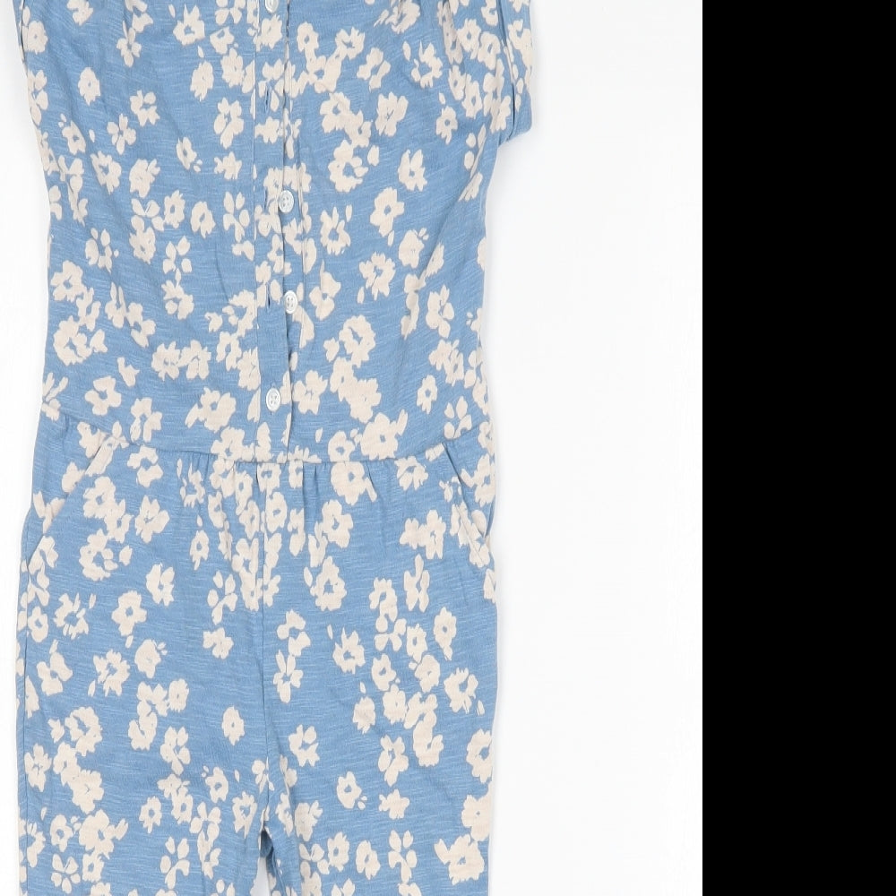 Gap Girls Multicoloured Floral Cotton Jumpsuit One-Piece Size 4 Years