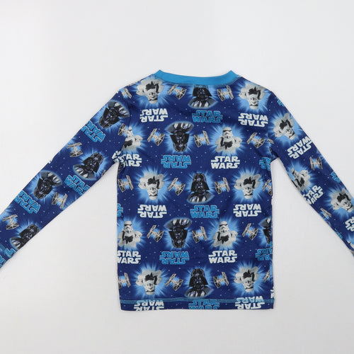 Preworn Boys Blue  Polyester Basic T-Shirt Size 6 Years Crew Neck  - Star Wars