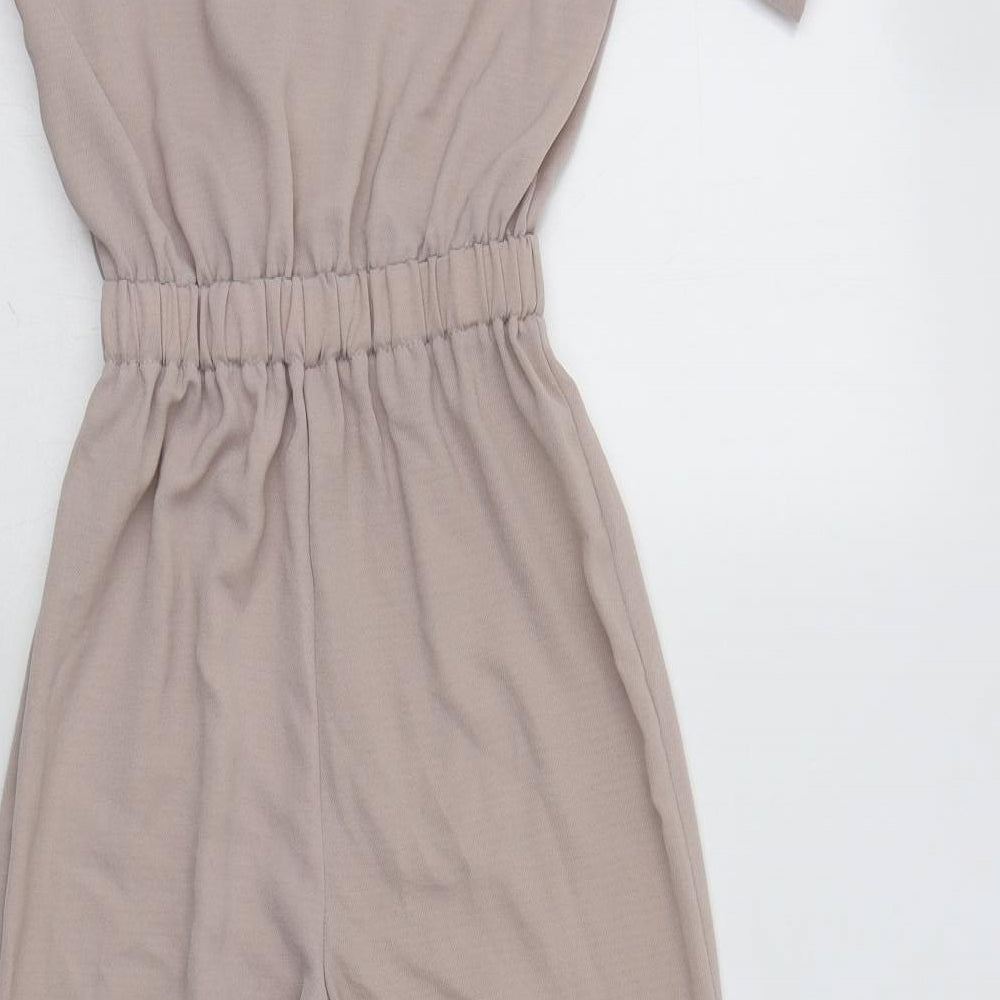New Look Womens Pink  Polyester Jumpsuit One-Piece Size 4 L25 in Button