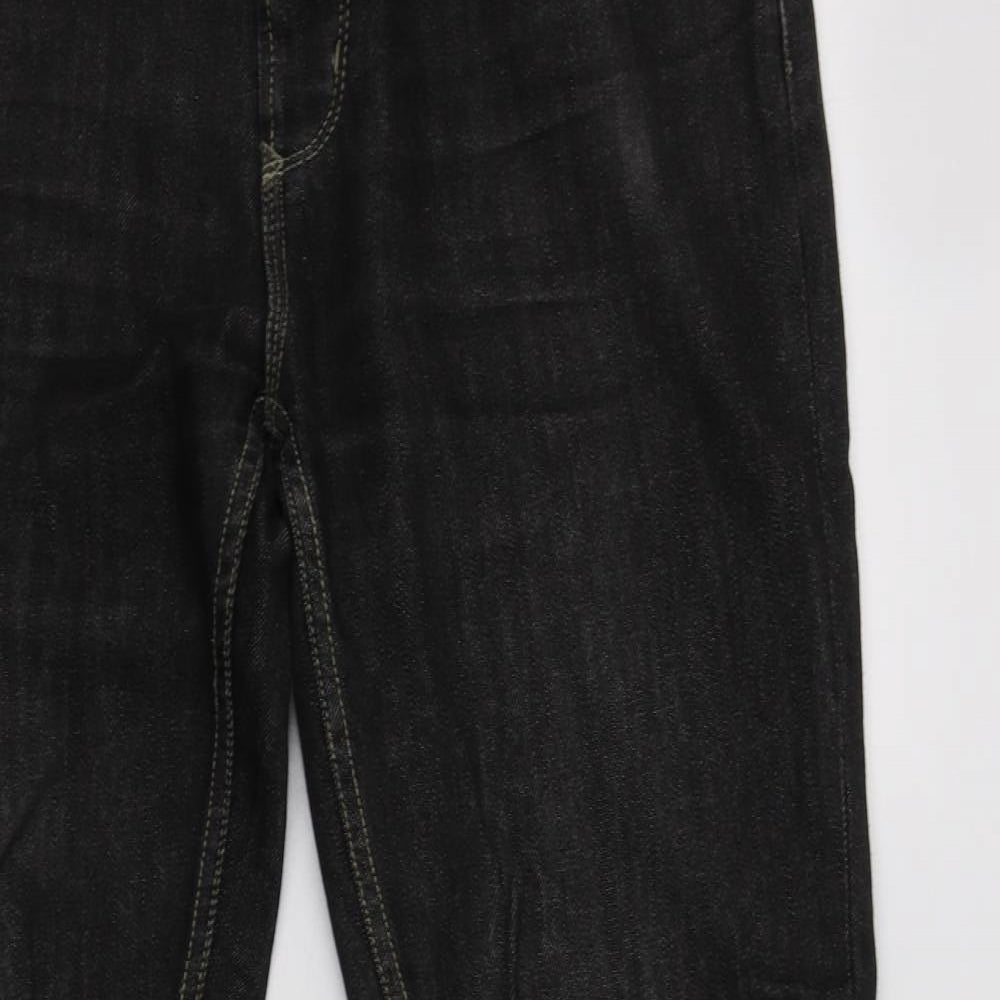 Red Herring Mens Black  Cotton Straight Jeans Size 34 L34 in Regular Button