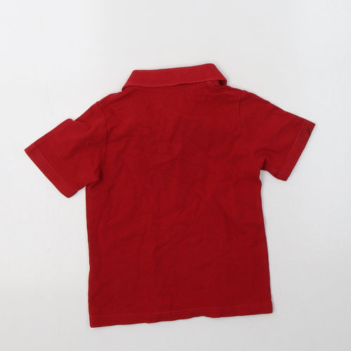 Matalan Boys Red  Cotton Basic Dress Shirt Size 4 Years Collared Button - School Wear
