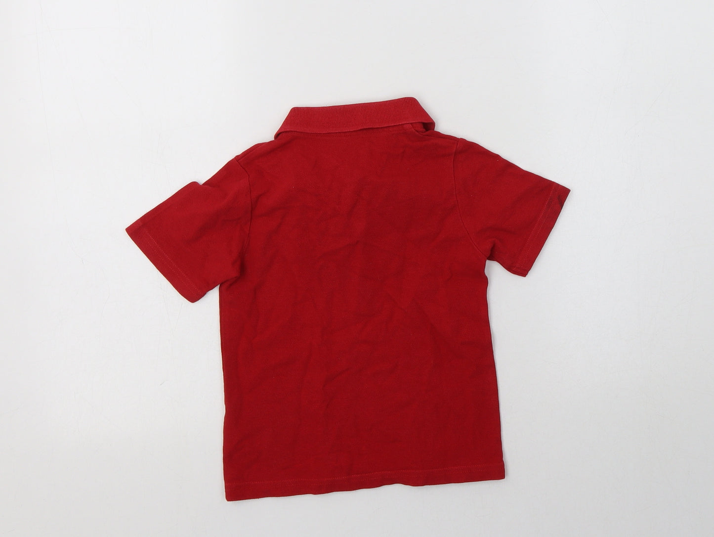 Matalan Boys Red  Cotton Basic Dress Shirt Size 4 Years Collared Button - School Wear