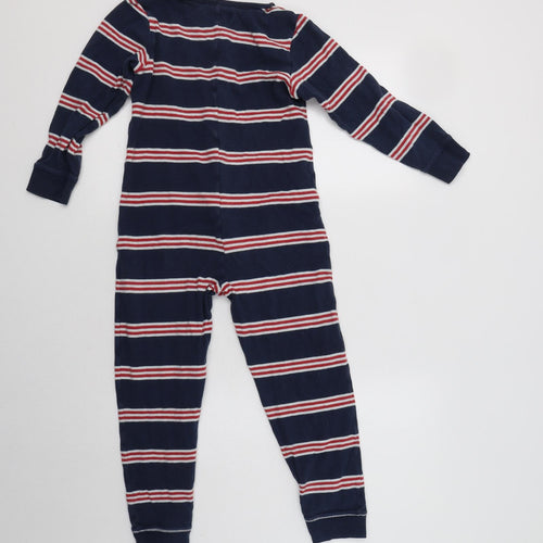 Jasper Conran Boys Blue Striped Cotton  Bodysuit Size 9-10 Years  Snap - Onesie