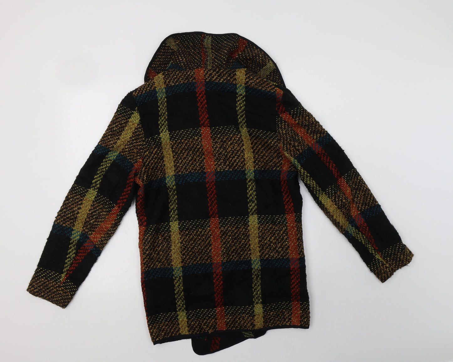 NEXT Womens Multicoloured Check  Overcoat Coatigan Size 12
