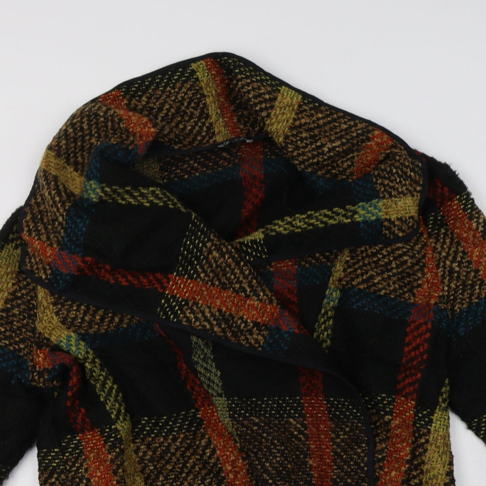 NEXT Womens Multicoloured Check  Overcoat Coatigan Size 12