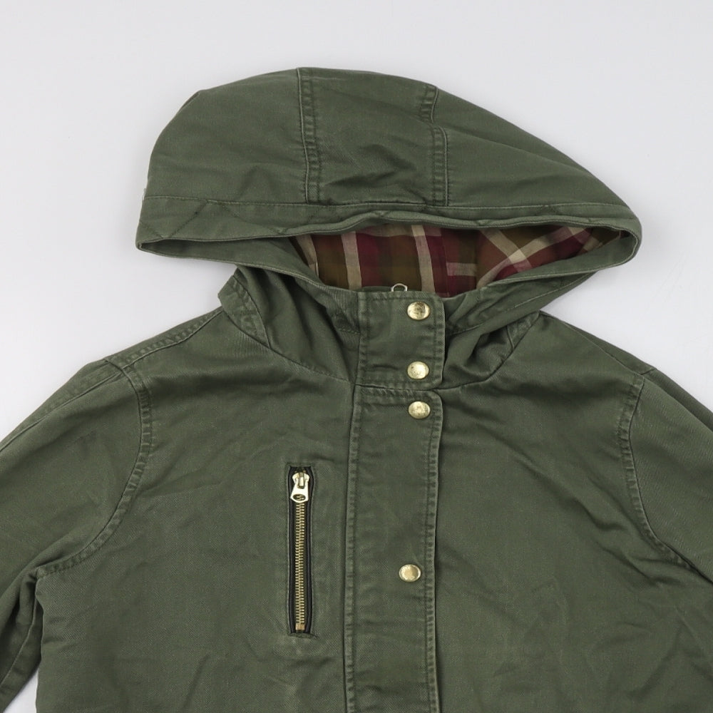 Topshop Womens Green   Jacket  Size 10  Zip