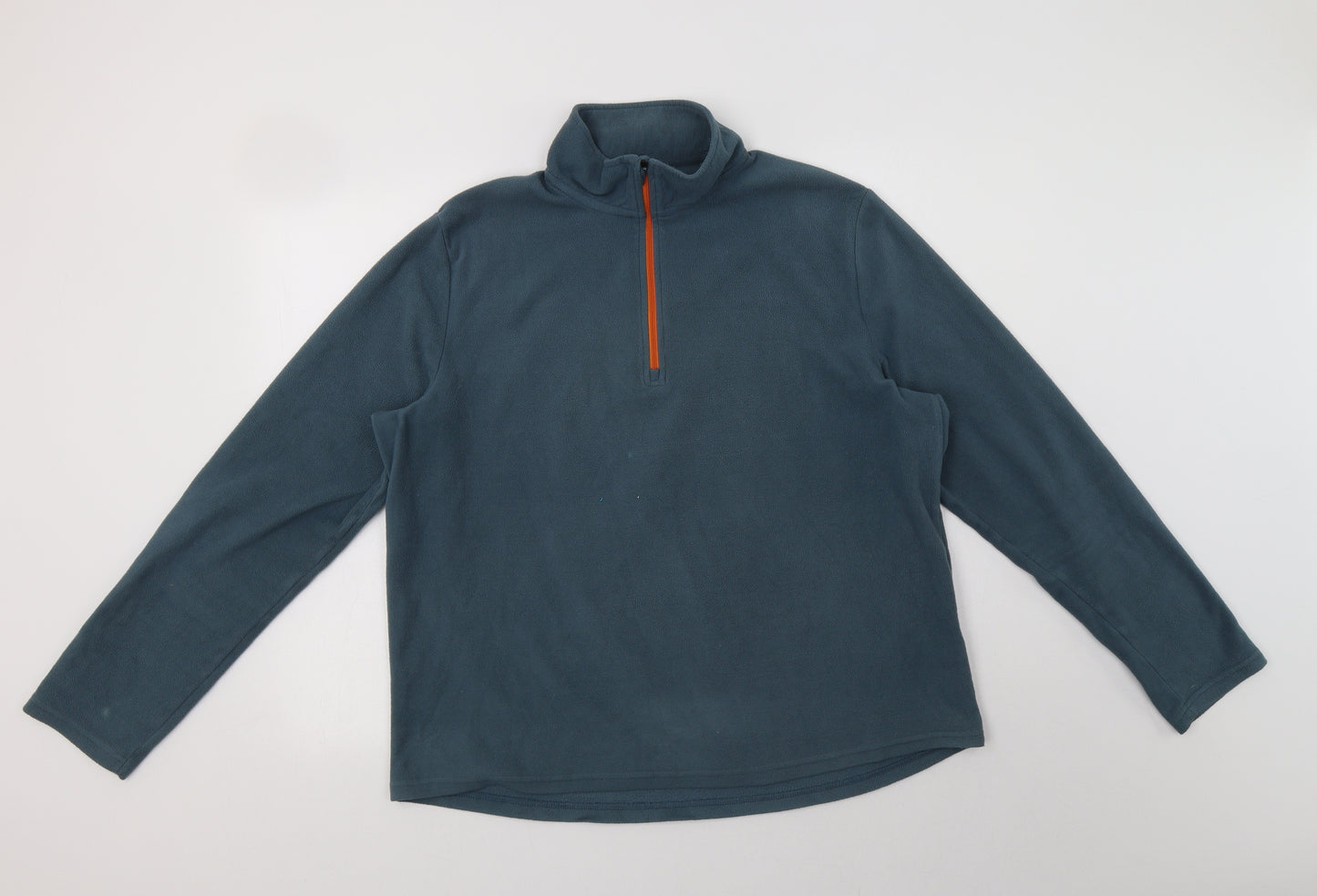 Crane  Mens Green  Polyester Henley Sweatshirt Size L