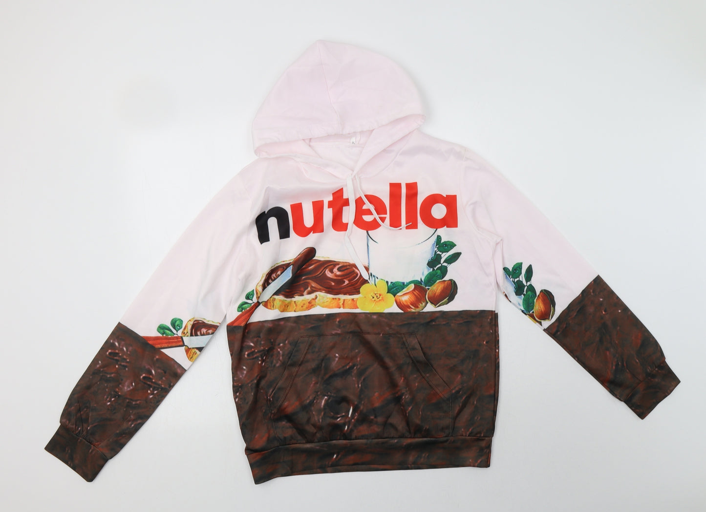Preworn Womens Multicoloured  Polyester Pullover Hoodie Size M   - Nutella