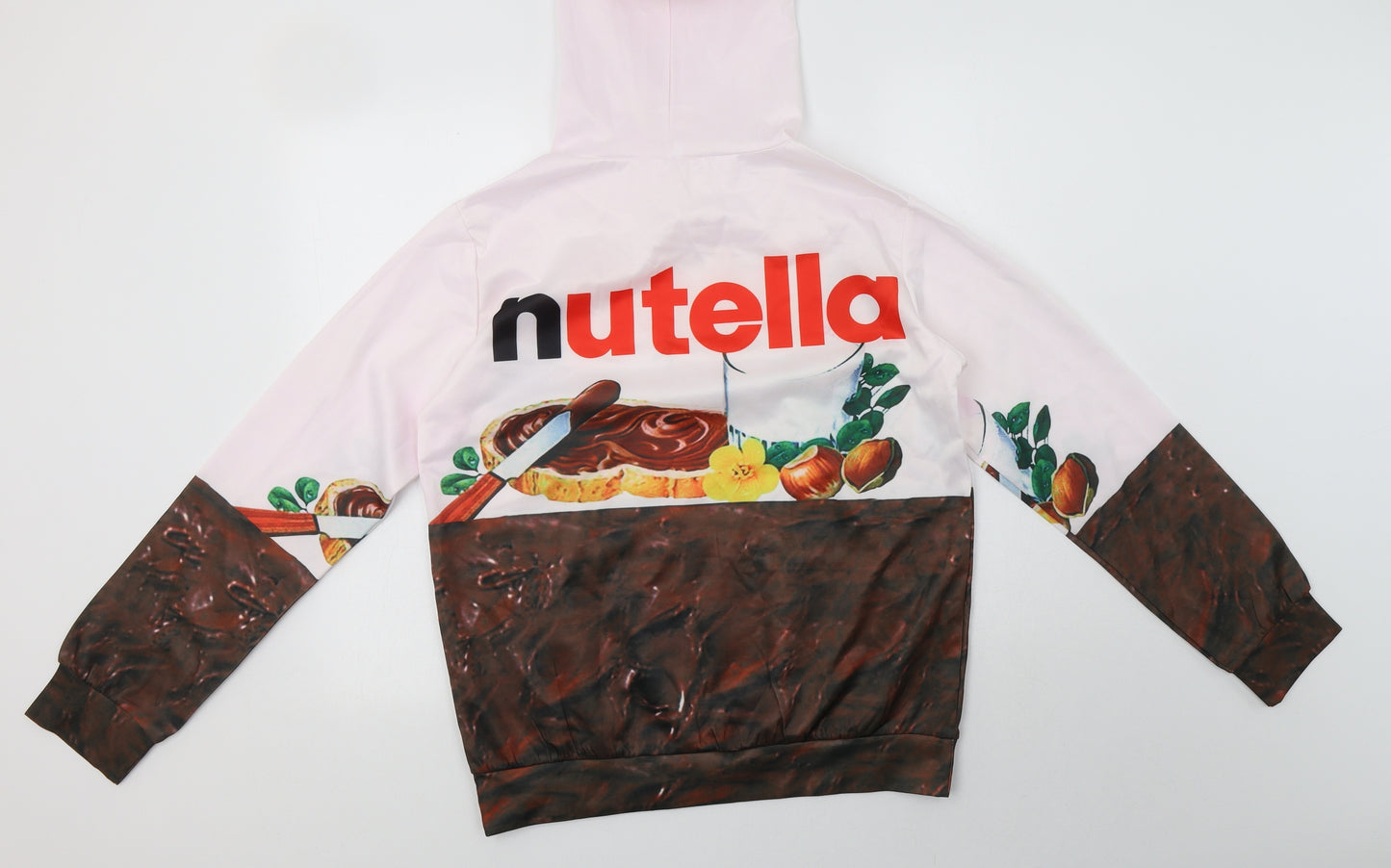 Preworn Womens Multicoloured  Polyester Pullover Hoodie Size M   - Nutella