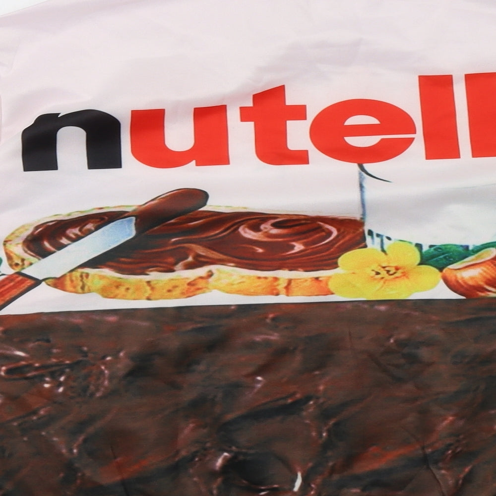 Preworn Womens Multicoloured  Polyester Pullover Hoodie Size M   - Nutella