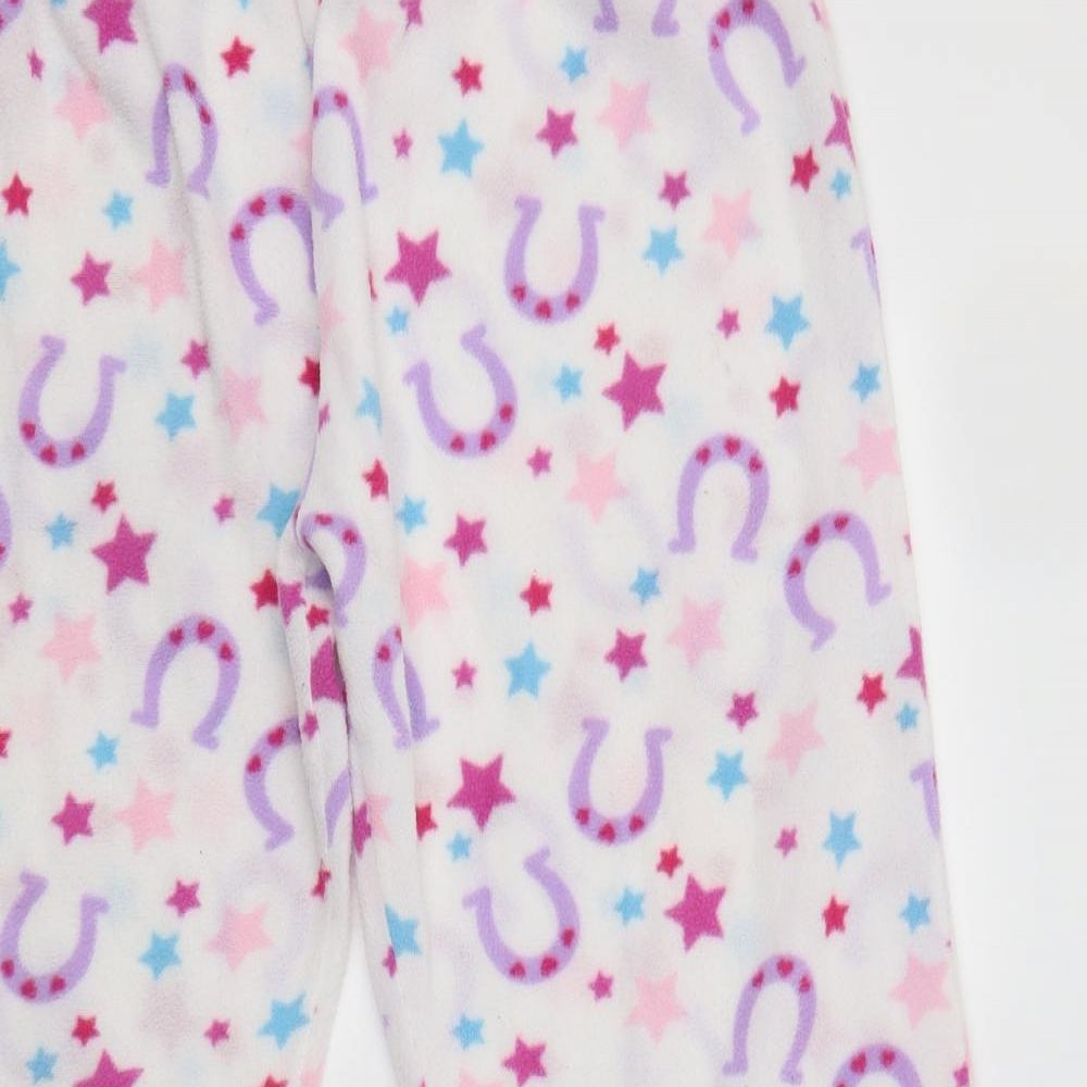 Express Womens White Geometric Polyester  Pyjama Pants Size L   - Star Print