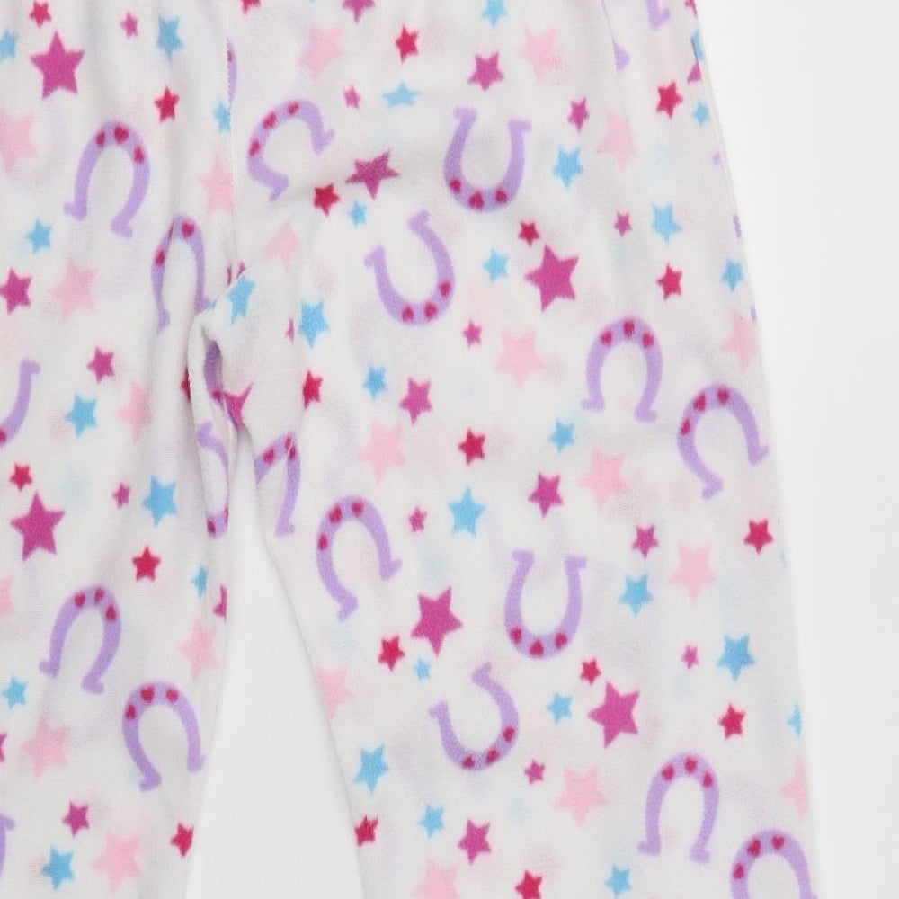 Express Womens White Geometric Polyester  Pyjama Pants Size L   - Star Print