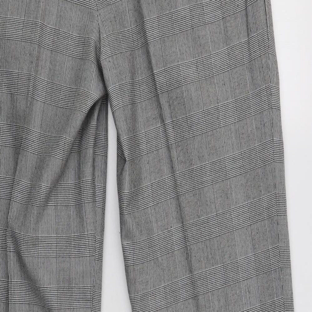 GTC Mens Black Check Polyester Dress Pants Trousers Size 34 L31 in Regular Button