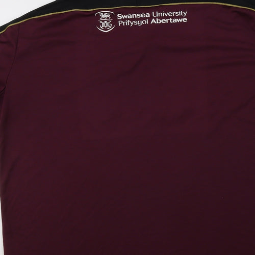 Joma Mens Purple  Polyester  T-Shirt Size L Henley  - Swansea City AFC