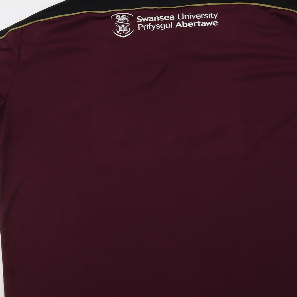 Joma Mens Purple  Polyester  T-Shirt Size L Henley  - Swansea City AFC