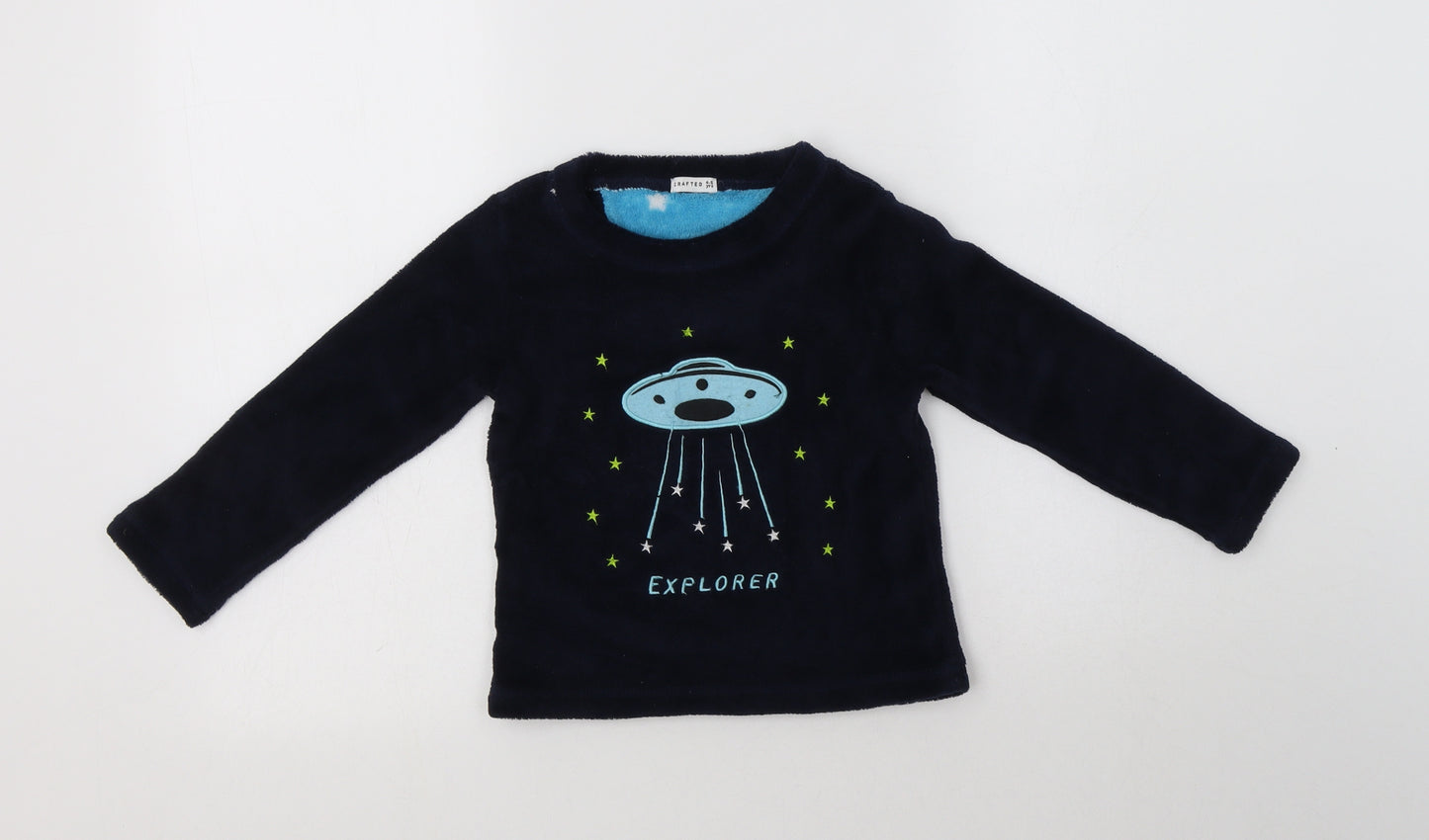 Crafted Boys Blue  Polyester  Pyjama Top Size 4-5 Years   - UFO